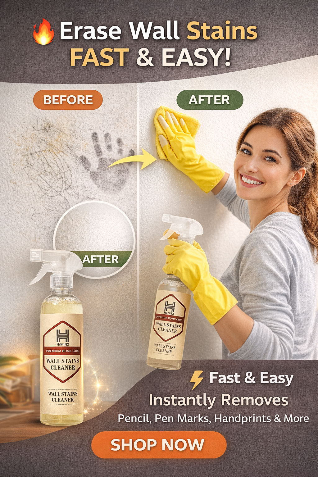 Wall Stains Cleaner | *Not For Distemper Paint*