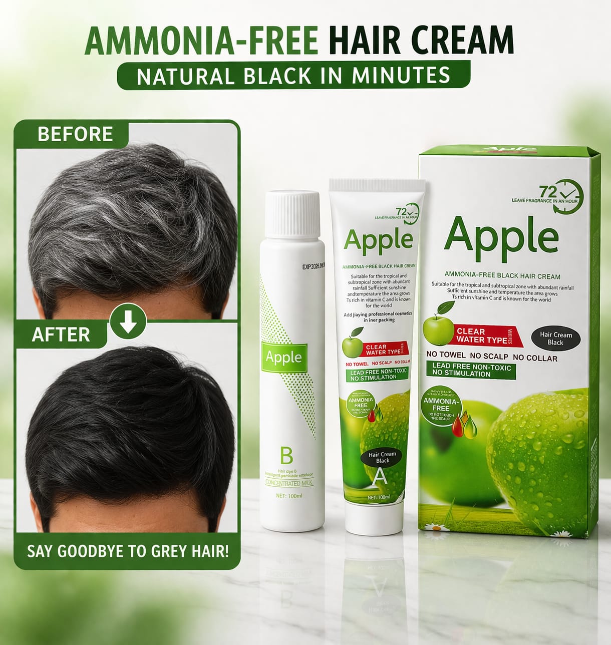 Apple Professional Hair Color Cream – Organic