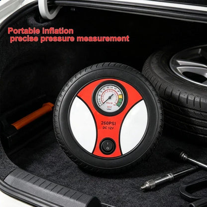 12V Mini Car Tire Inflator Pump – 260 PSI Portable Air Compressor